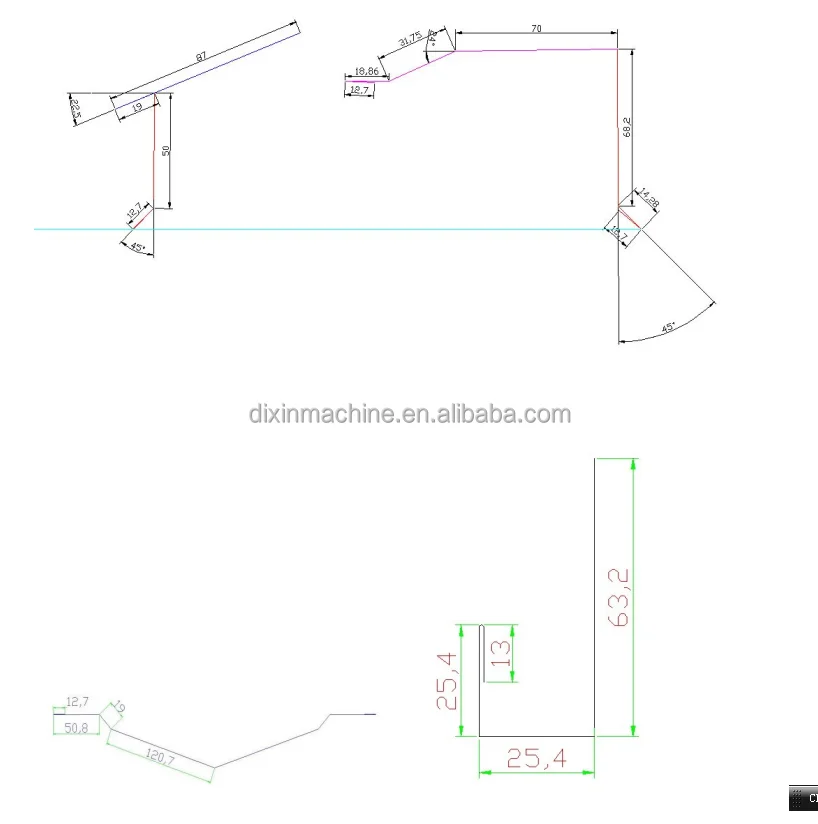 4 Profile  Metal Roofing Trim Profile Drip Edge Roll Forming Machine for America