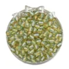 Cuentas de resina con purpurina - naranja-verde