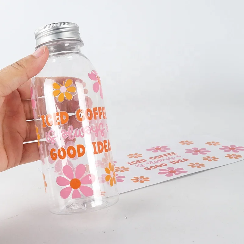 Custom Printing Popular Cold Cup Transfer Label Ready to Peel Stickers Cup Wraps Transfers UV DTF Sticker for 20 Oz Tumbler Cups