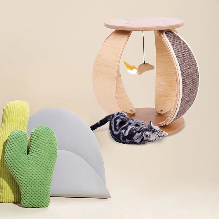 Indoor Funny Cat Tree Basket Play House Wooden Cat Tower Natural Paradise Cat Furniture Buy