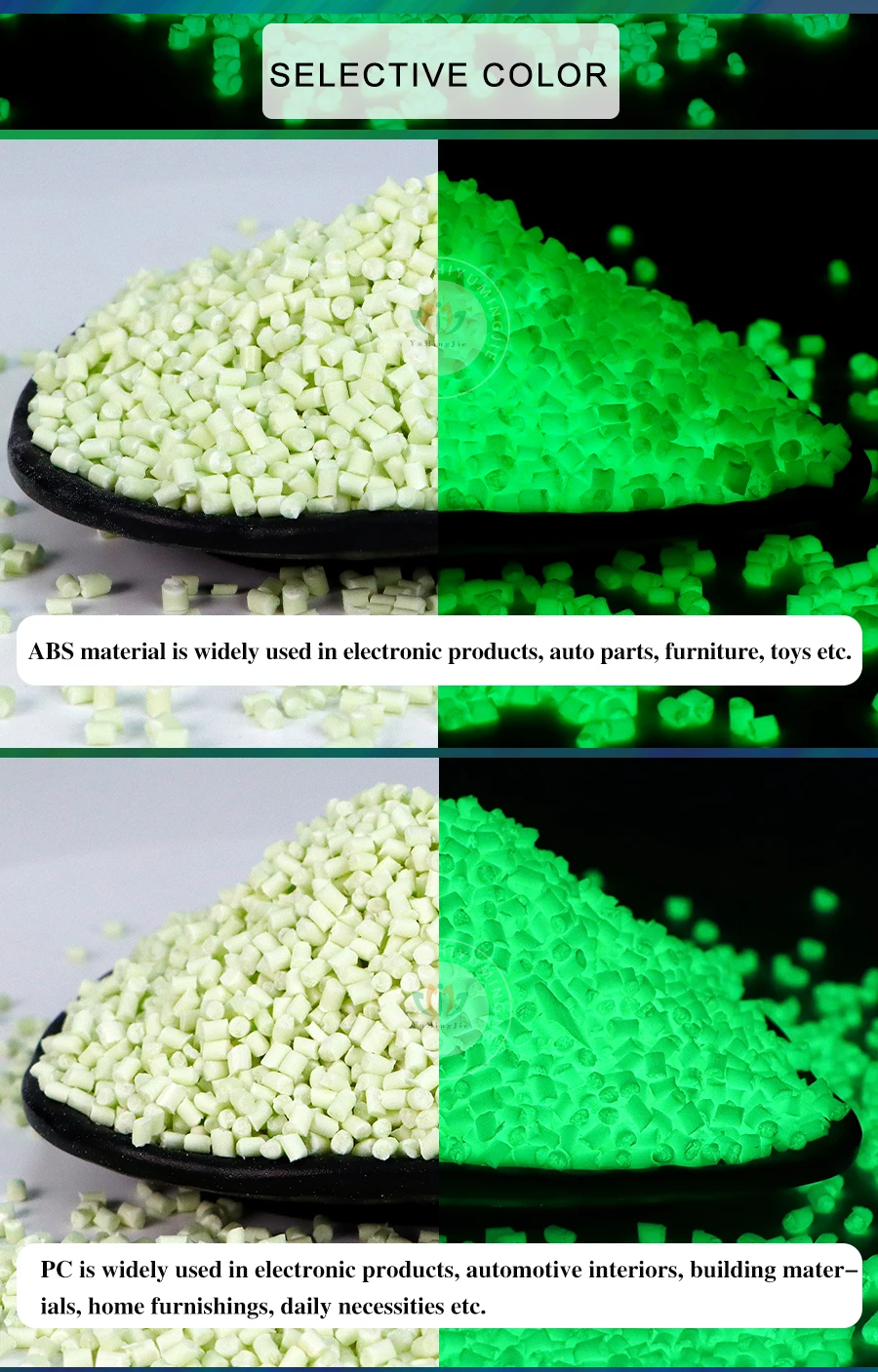 Plastic Photoluminescent Masterbatch Glow In The Dark Luminous ...