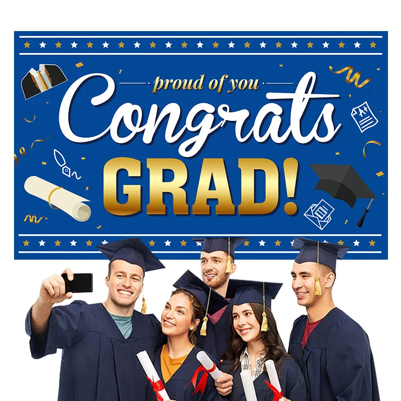 Customized Design Grad Congrat Photo Booth Wall Party Decor Graduation ...