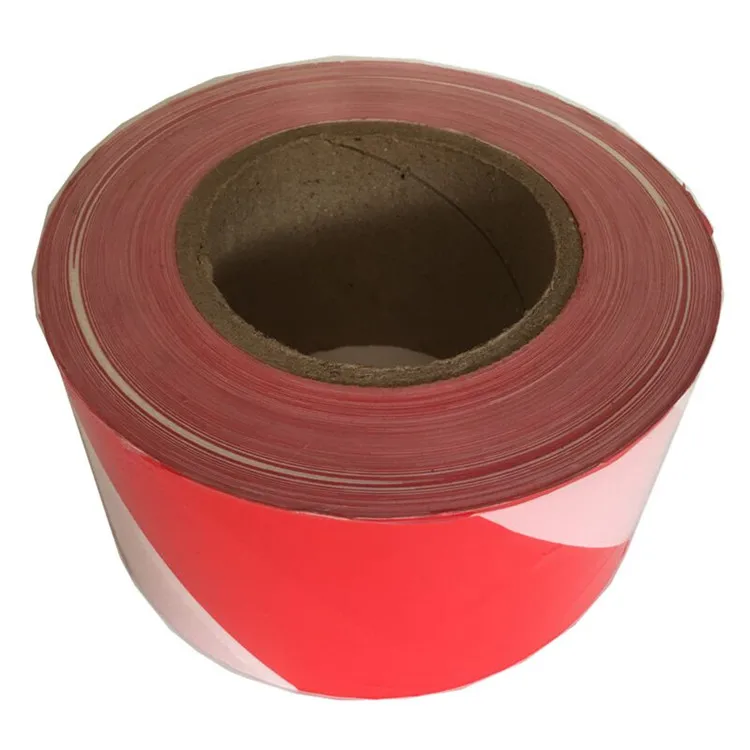 traffic road construction non adhesive White/Red isolation belt warning barricade tape