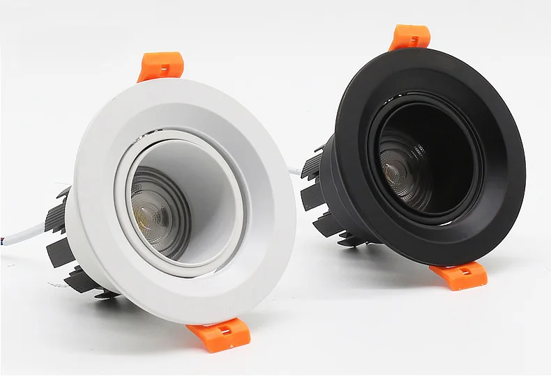 20W Adjustable Focus Three Color Variable Light LED Zoom Spotlight COB Ceiling Downlight