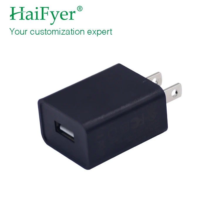 UL Listed Universal Small Cube Plug in US Plug PC Fireproof 5W USB a Port 5 Volt 1Amp Wall Charger Adapter Micro Usb