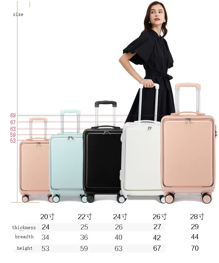 Yinyue 12/24/26/28/20 Inch Laptop Fashion Unique Luggage Set Abs Pc ...