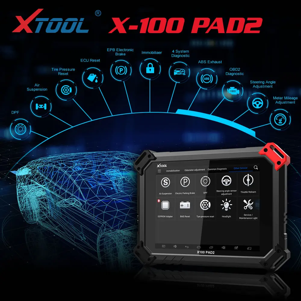 Factory Price XTOOL X100 PAD2 CarKey Programmer OBD2 Immobilizer With Diagnostic Auto Scanner Xtool Pad 2 4 System Diagnosis