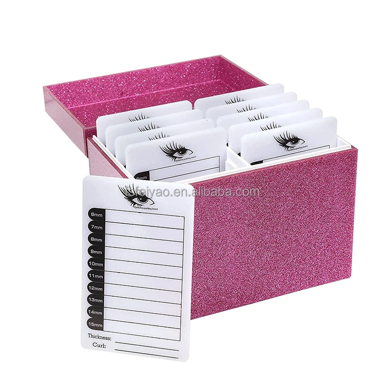 Acrylic Eyelash Organizer Storage Box 10 Layers False Eyelashes Box