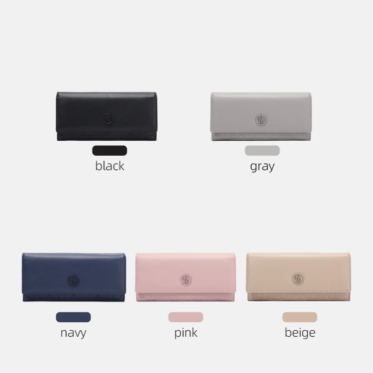 SUSEN CHRISBELLA  ODM OEM New Arrival 2024 Hot Sale Wholesale Pu Leather Custom logo Purse Minimalist Card Wallet Women