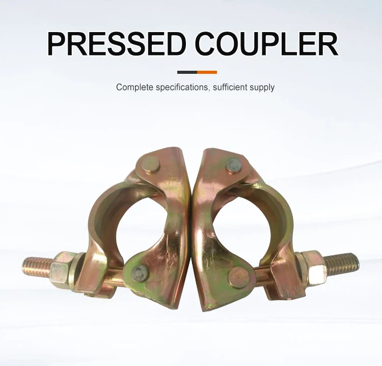 Scaffolding Clamp Double Coupler Load Capacity Pressed Right Angle