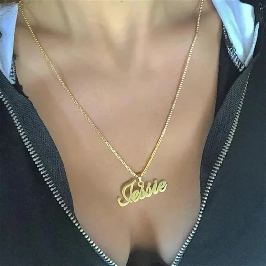 Collana nome, collana Teresa personalizzata oro, collana minimalista personalizzata, regalo di Natale Gioielli acciaio inossidabile - Italia