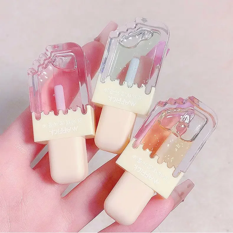 Maffick Popsicle Lip Gloss Ice Cream Moisturizing Lip Oil Hydrating Moisturizing Plumping Lipstick