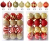 Juego de bolas navideñas rojas 5