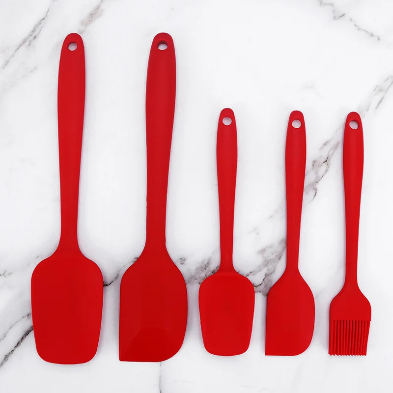 product silicone cooking tools non stick  heat resistant for cooking silicone spatula set silicone kitchenware utensil set-5