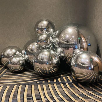 Zhenmei inflatable manufacturer Outdoor Big Shiny Balls Inflatable Silver Smooth Shiny Ballse Balls for Event
