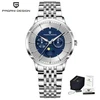 Silver blue, steel strap