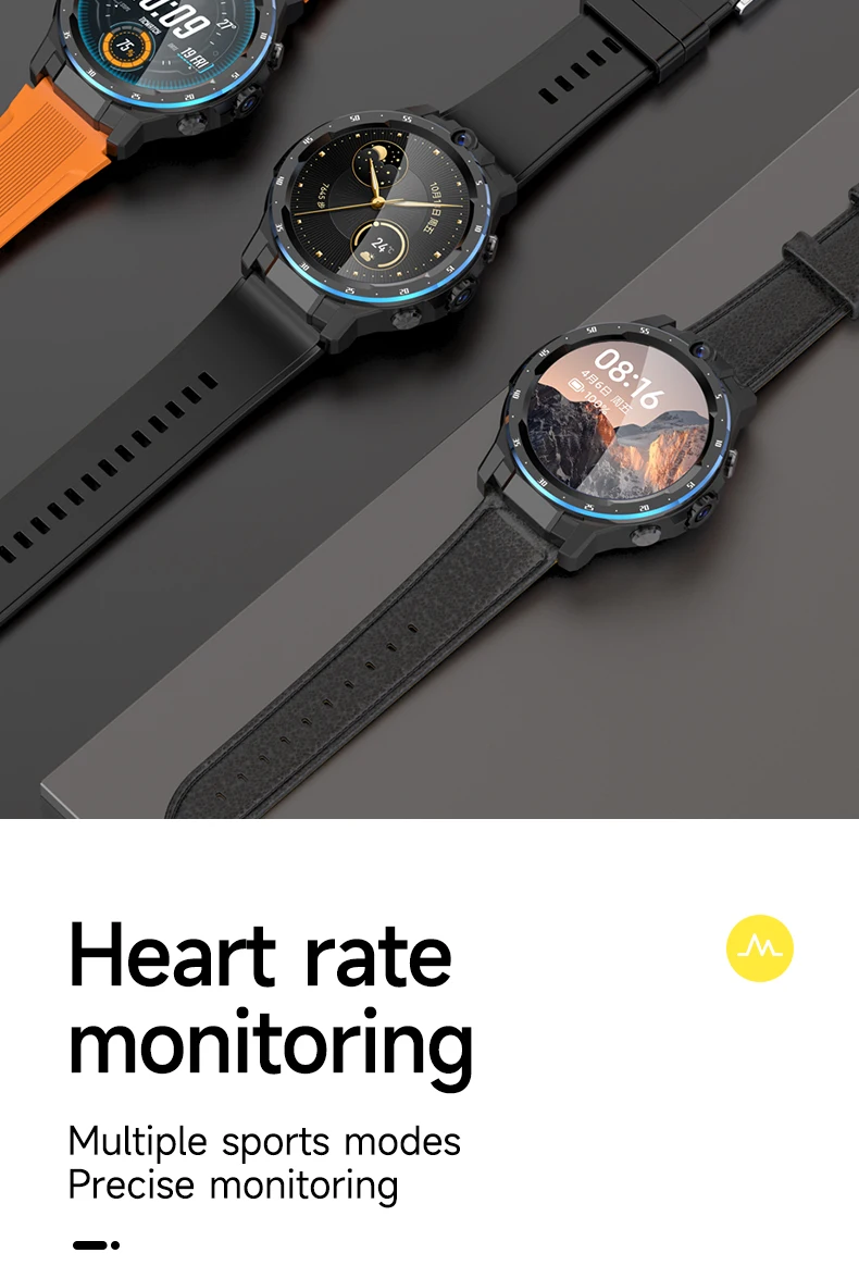 A5 Touch Screen Smart Watch 6+128g Pluggable 4g Sim Card Dual Camera