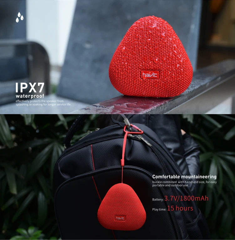 M36 Havit Portable Mini Loud Speaker Outdoor Hands Free Calling Ipx7 Waterproof Bt Wireless Smart Music Speakers - ANKUX.COM