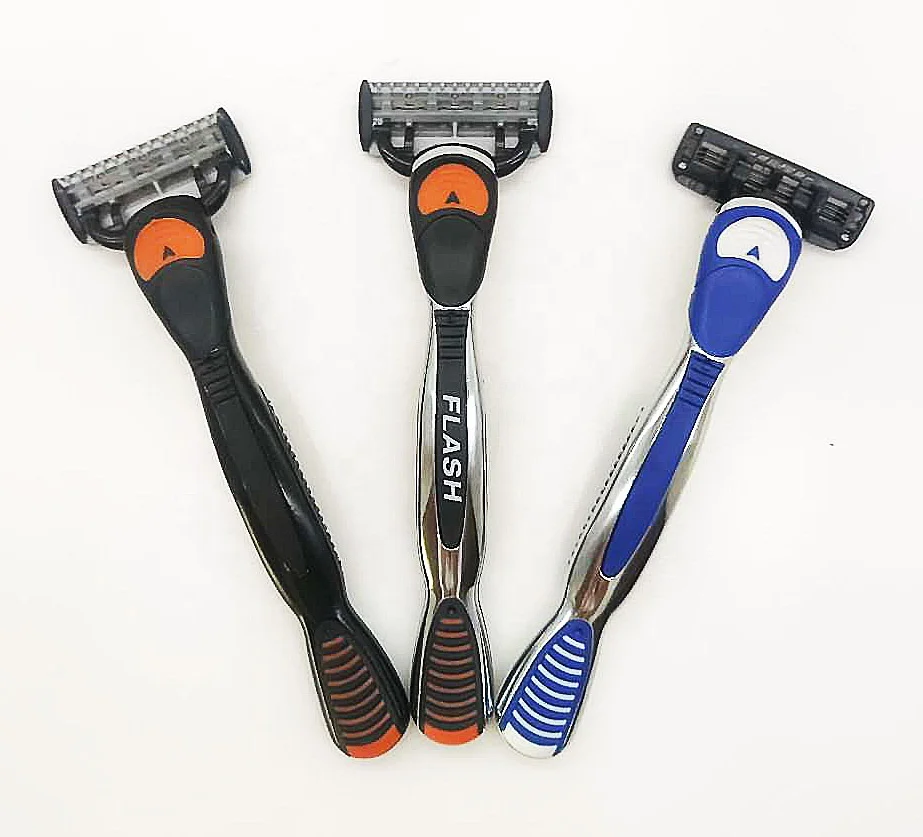 Shaver for Men 5  Blade razor with Metal and Rubber Handle