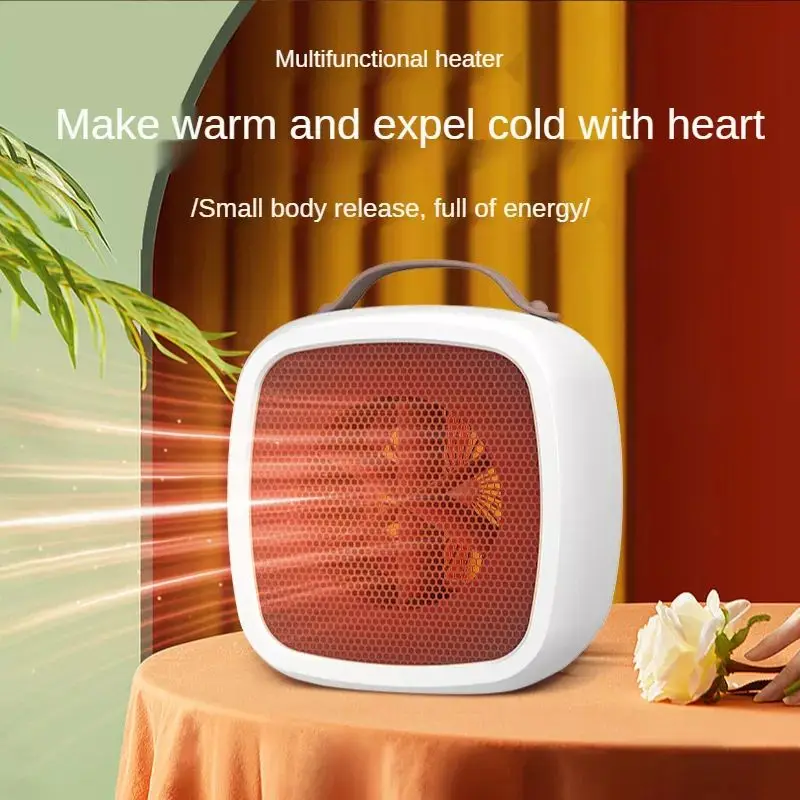Portable Electric Space Heater with Thermostat 500W Safe Mini Heater Fan for Room