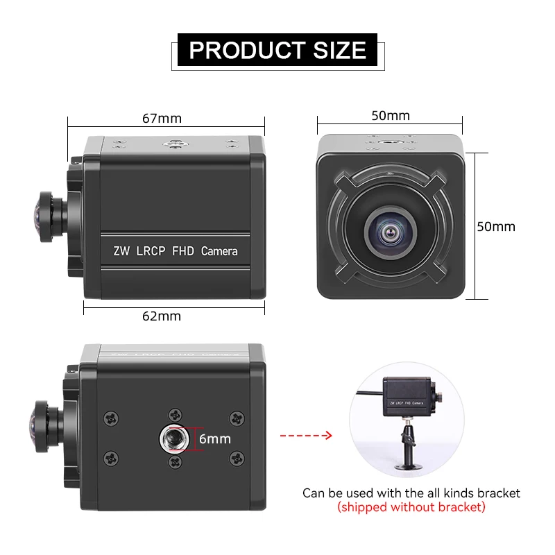 5MP High Speed Global Shutter 60fps 90fps USB3.0 Camera 1080P HD No Distortion Wide Angle for PC manufacture