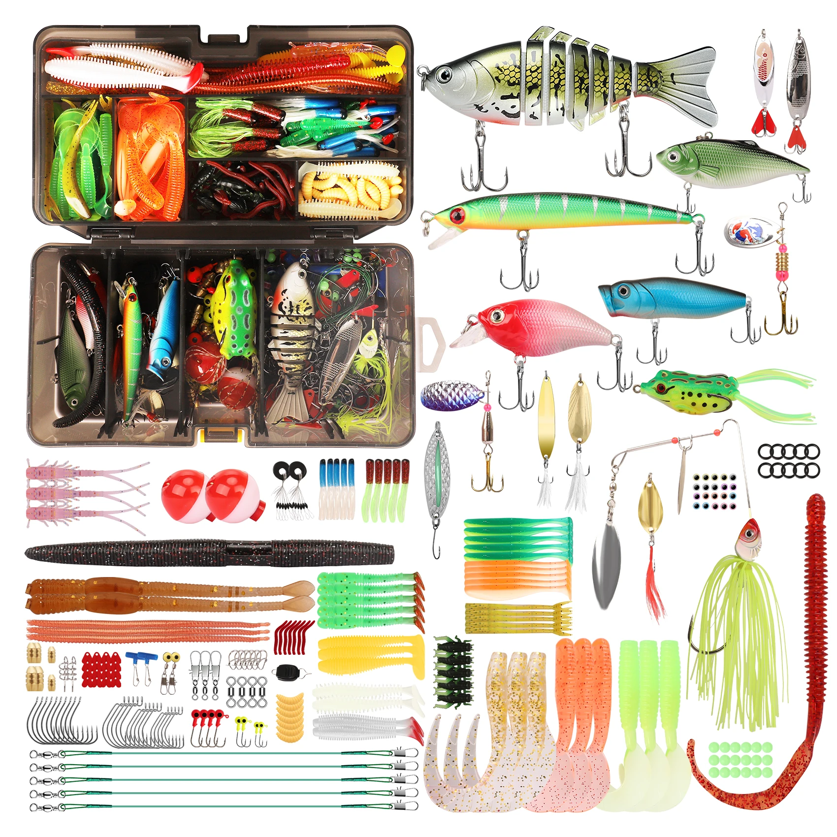 Truscend Wholesaler Supplier 340pcs Fishing Lure Starter Kit Including