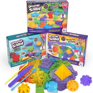 Chengji Colorful New Space Toy Sand Mold Set DIY Educational Plastic Space Sensory Sand with Colored Sand Soft Clay Kids Set