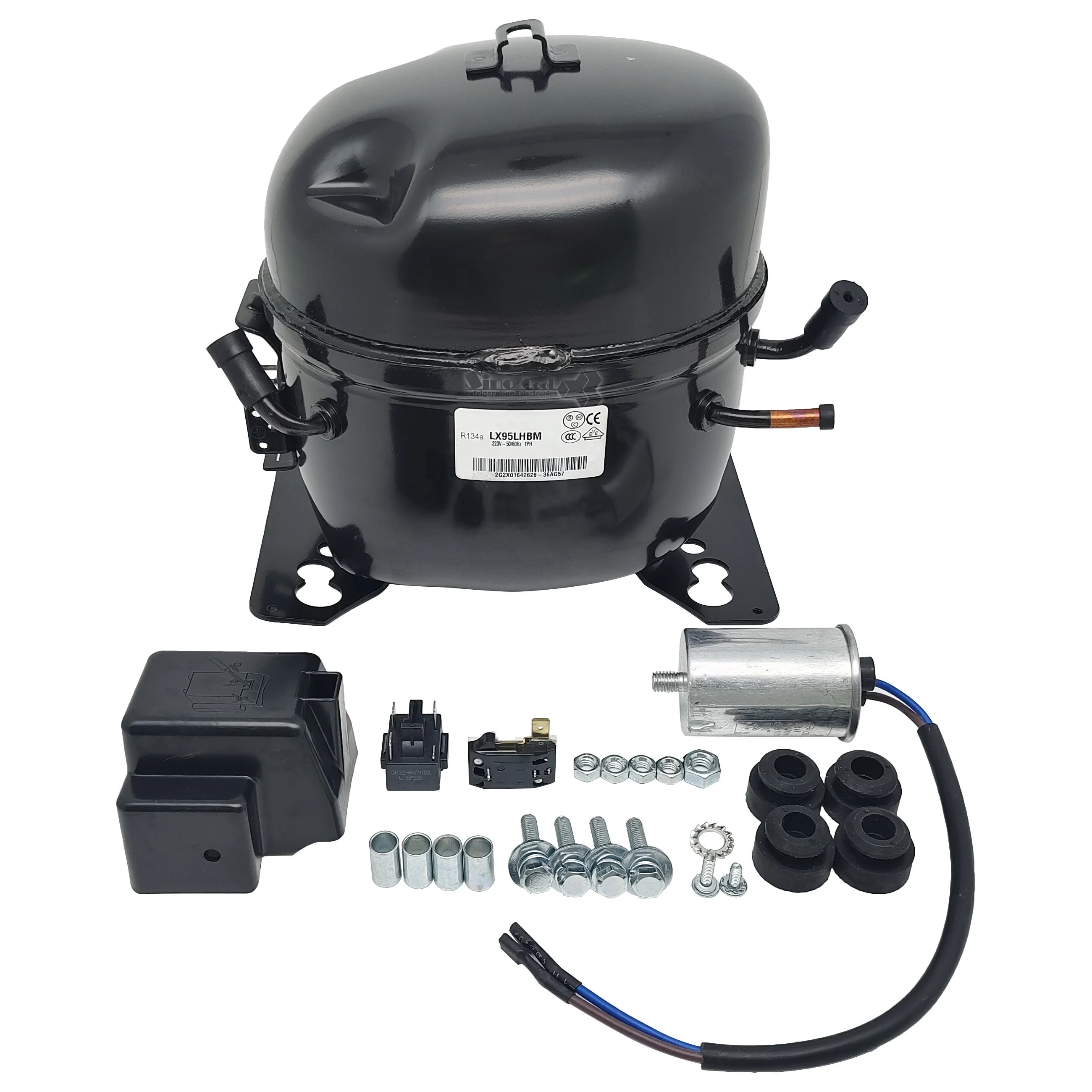1PH 220V R134a LG Refrigerator Compressor LX95LHBM - New 1PH 220V R134a LG Refrigerator Compressor LX95LHBM - New