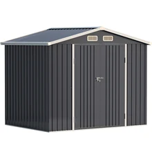 Galvanized Steel Outdoor Storage Shed Garden Utility Tool 6*8ft Shed outside Storage House for Sheds & Storage Genre