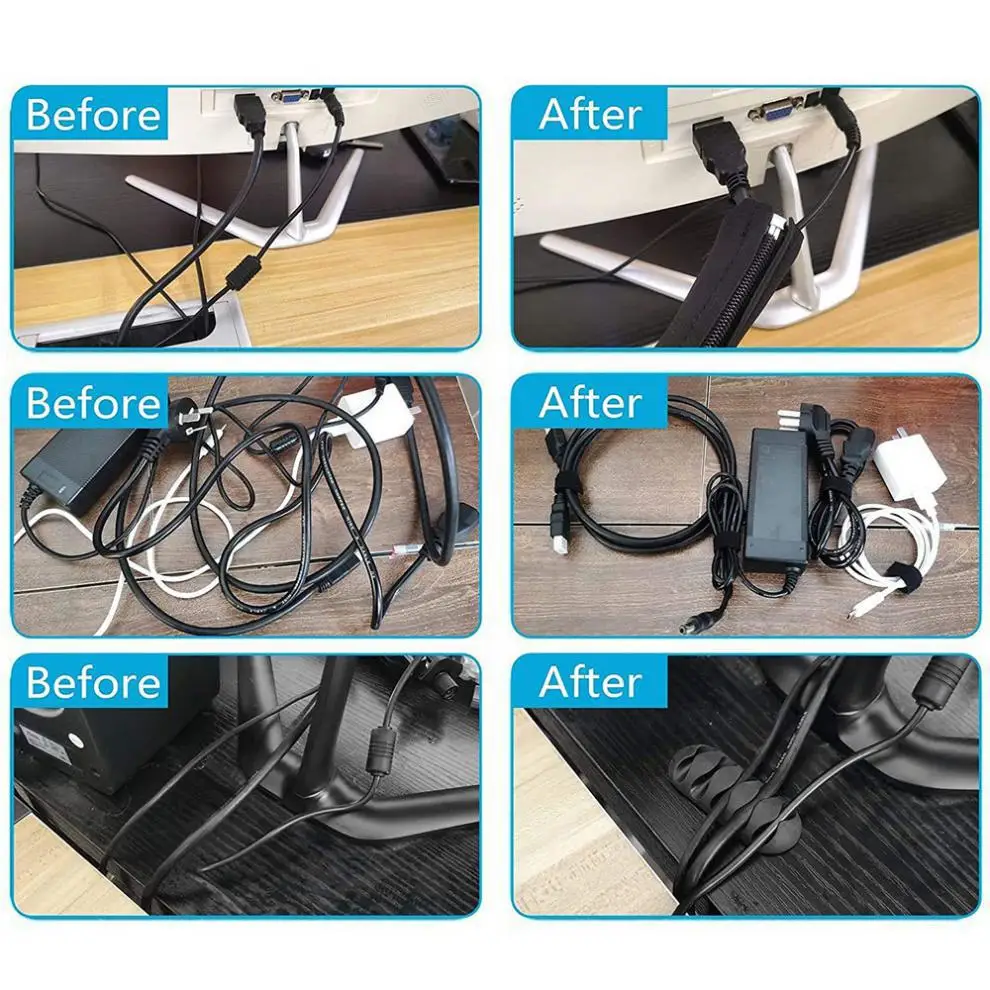 173 Pcs Cable Management Organizer Kit Cord Management Organizer Kit