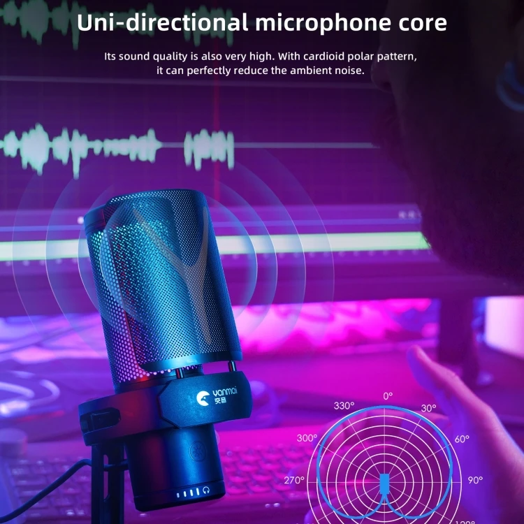 Hot Selling Usb Microphone Yanmai Gm7 Usb Gaming Laptop Microphone With