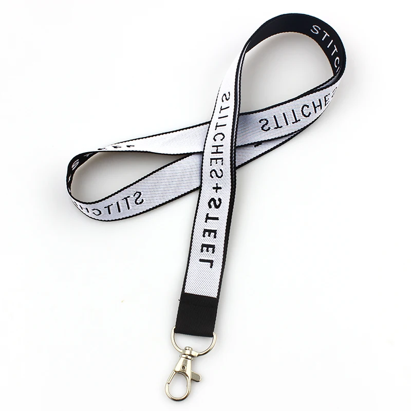 Neck Lanyard Keychain with logo Custom Printing Dye Sublimations Jacquard Ribbon