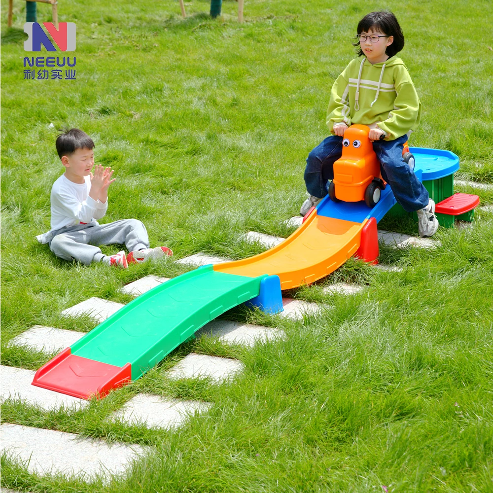 Up Down Rroller Coaster Toys for Toddlers,Kids Slide Block Three-stage  Track Scooter Ride on Toys Car Toddler Rroller Coaster