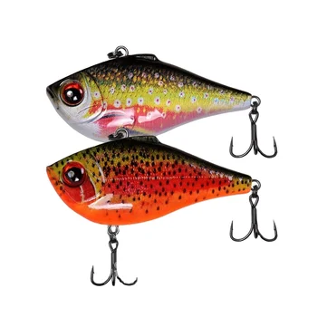 Lure 6cm/7cm Red Fox Freshwater Shaking Hard ABS Full-Column Search Bottom VIB Bass Five-Striped Black Fish – Hard Lure – view 4