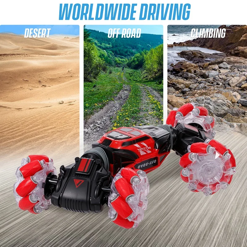 Gesture Sensing 4WD Stunt Vehicle,Which Can Drift,Deform,Climb And Cross-Country,Children's Electric Remote Control Toy Car