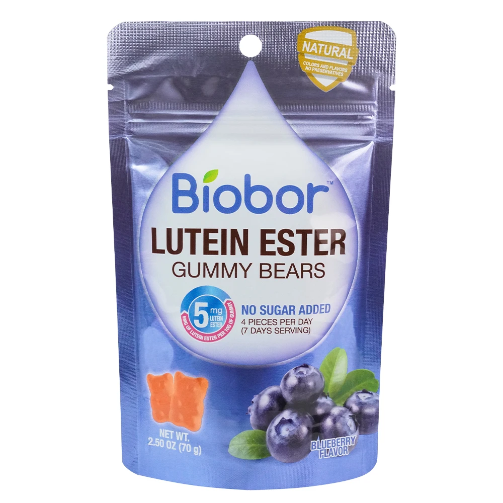Biobor Sugar Free Candy Lutein Ester Gummy Bears Blueberry Flavor Hot