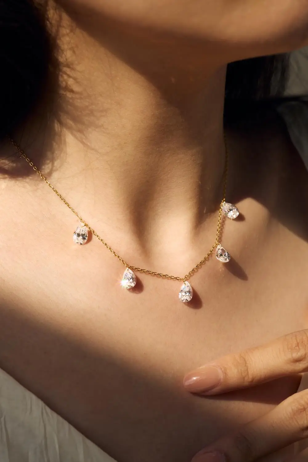 KAKODIY Exquisite 925 Sterling Silver Necklace Engagement Wedding Jewelry Necklace for Women detail 1