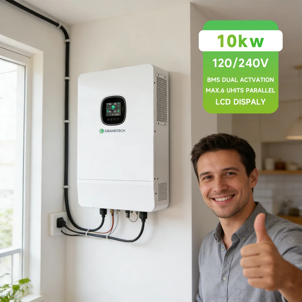 미국 UL 인증 하이브리드 태양광 인버터 5kW, 6kW, 8kW, 10kW, 12kW, 스플릿 위상 출력, 오프그리드 태양광 인버터(듀얼 MPPT)
