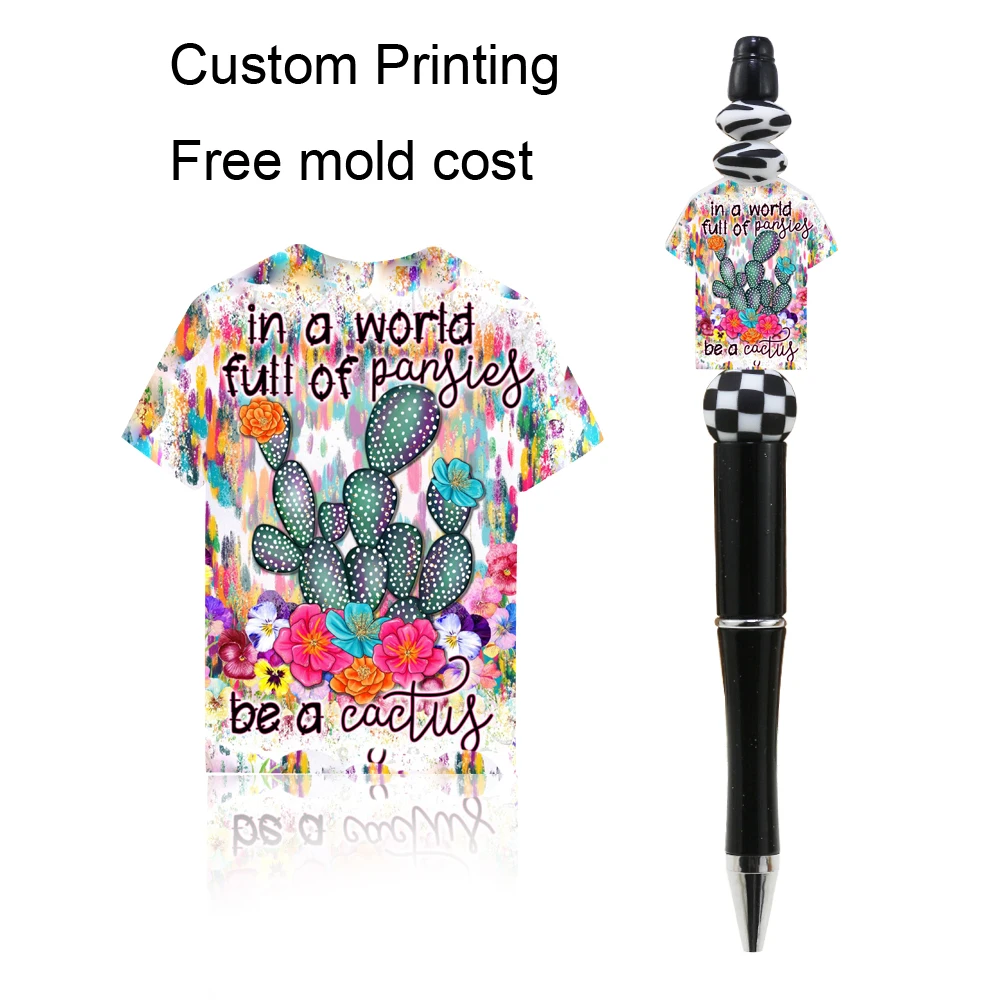 New T-Shirt Shape Custom Printing Logo Silicone Beads for Badge Doctor Nurse Name Card Holder Personalized Name Photo