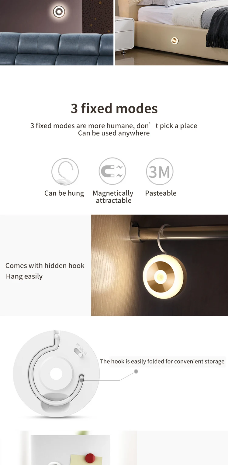 product intelligent human body induction lamp led light sensing bedside lamp aisle bedroom wardrobe charging night light with magnetic h-40