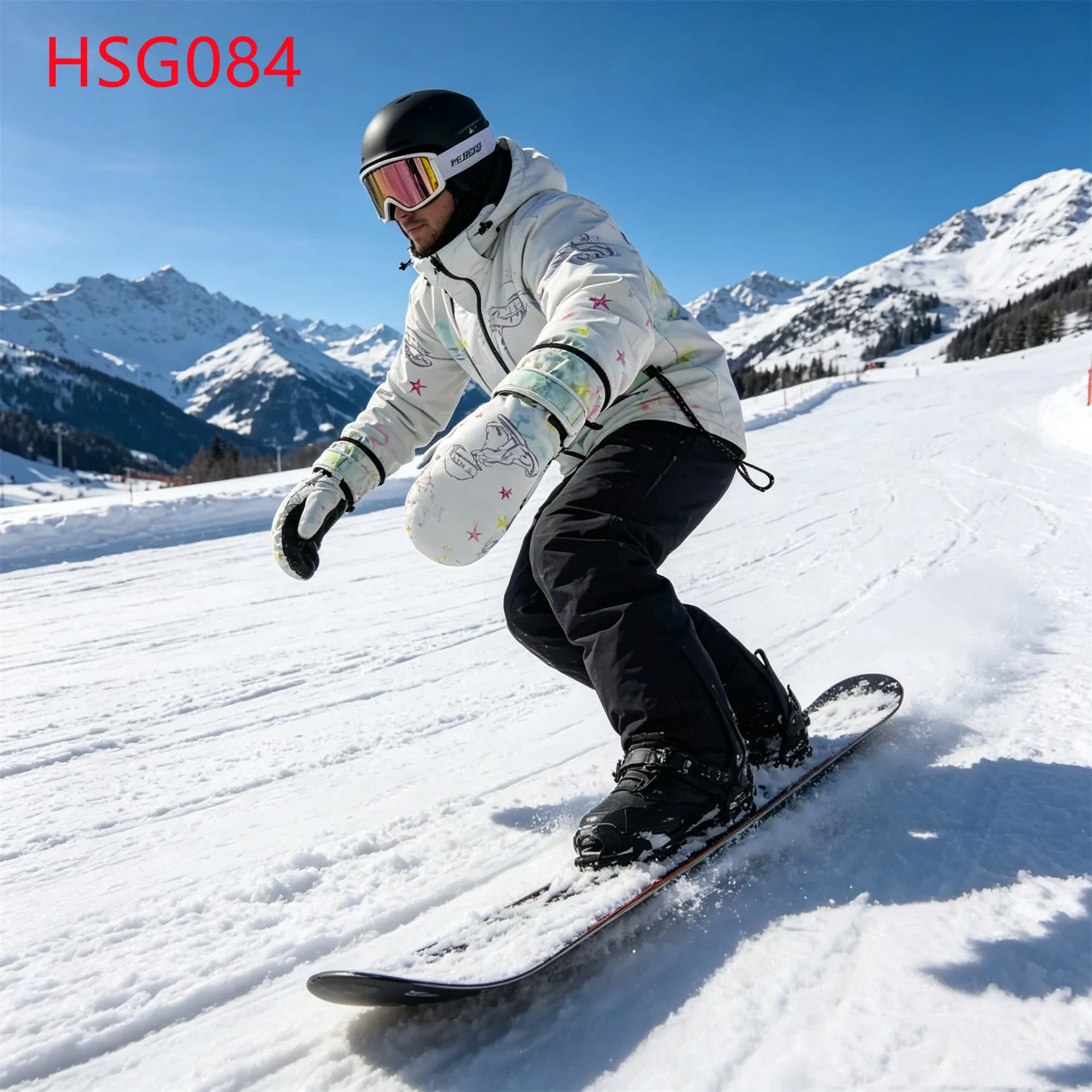 LXG,Winter Camping Hard Wearing PU Palm Kids/adult Ski Gloves Winter Carnival Cuff Closure Heat Keeping Snow Gloves HSG084