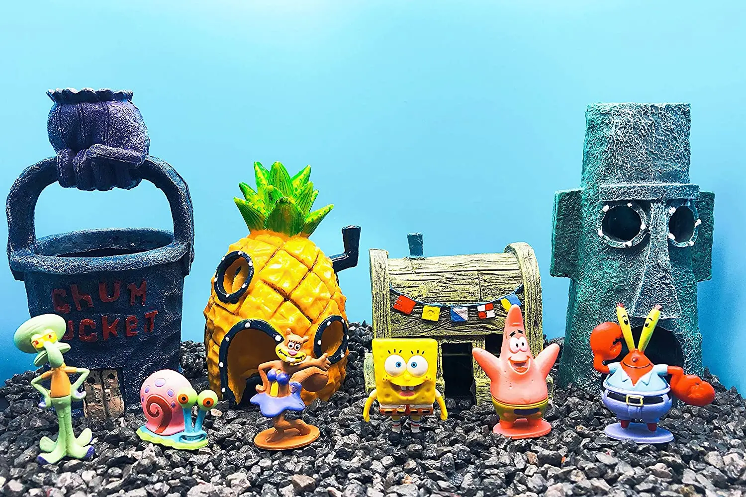 Spongebob Squarepants Complete Set Pineapple factory House Krusty Krab Chum Bucket