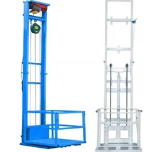 Two or three story simple monorail freight elevator mall single unit electric hydraulic freight elevator