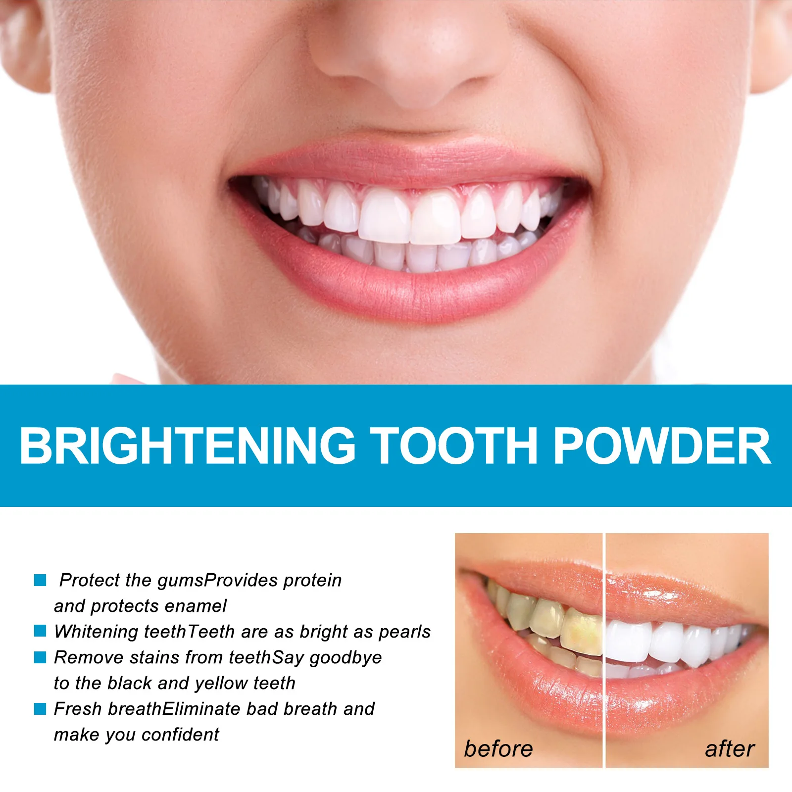 West & Month Blueberry Bright White Tooth Powder White To The Teeth ...