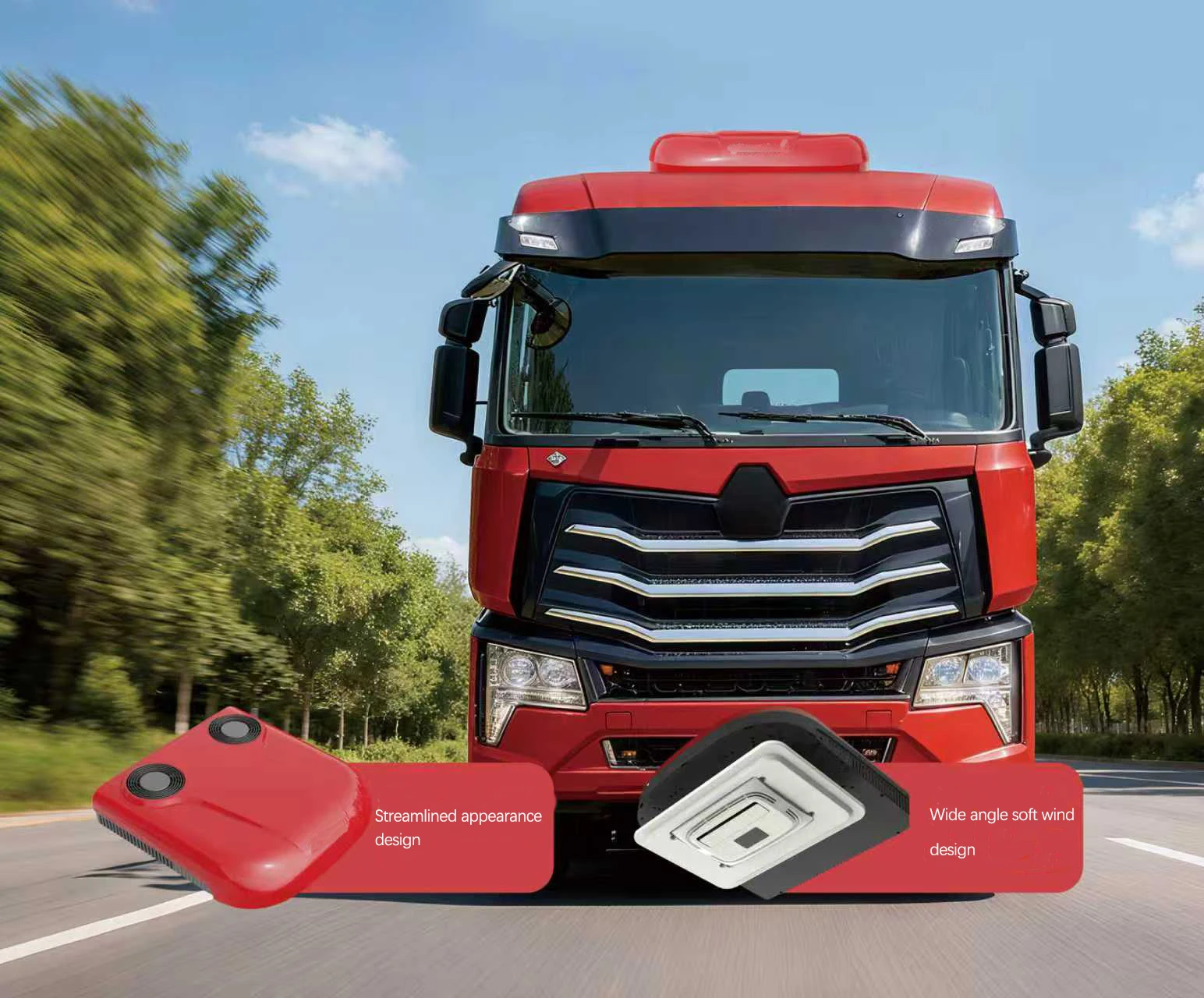 Radiator Roof Top Air Conditioner for Trucks Forklifts Cars-12V/24V/30-90V  