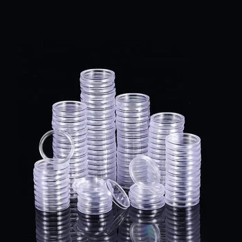 arkham horror card game coin capsules Token Storage Cases Clear Round 25mm Internal Diam Ideal for loading your gun! Arkham Horror card game coin