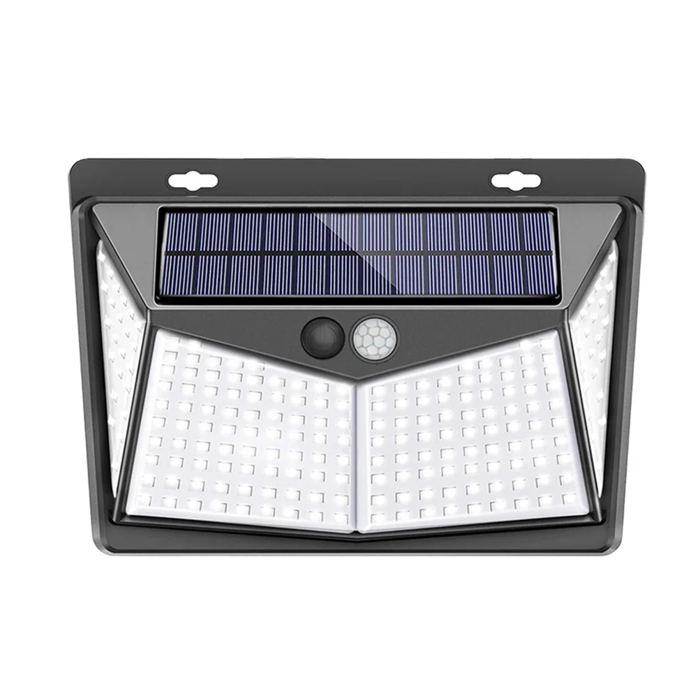 60 LED Solar Light PIR Motion Sensor IP65 Outdoor Garden Wall Dimmable Lamp 