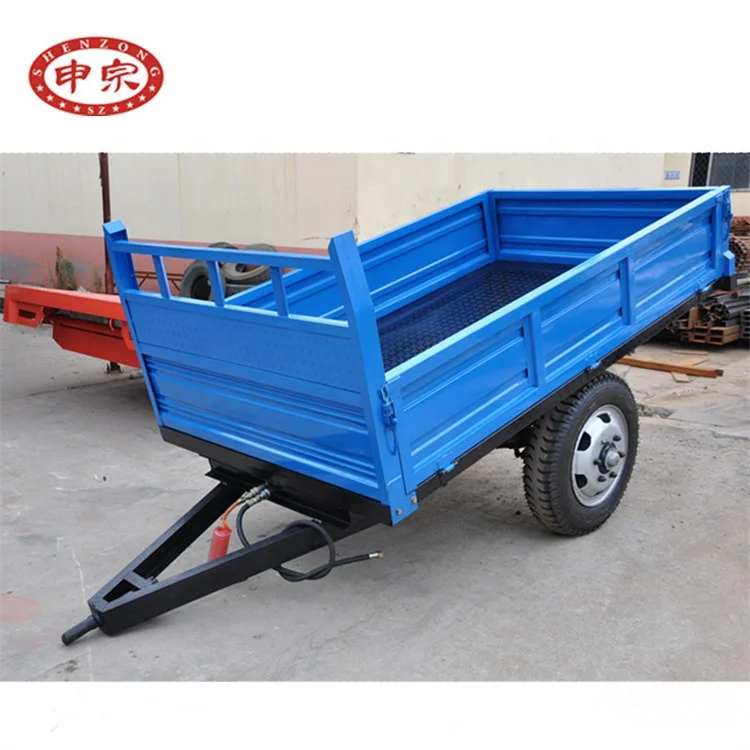 農業用トレーラー 小型農場用ダンプトラクタートレーラー シングル