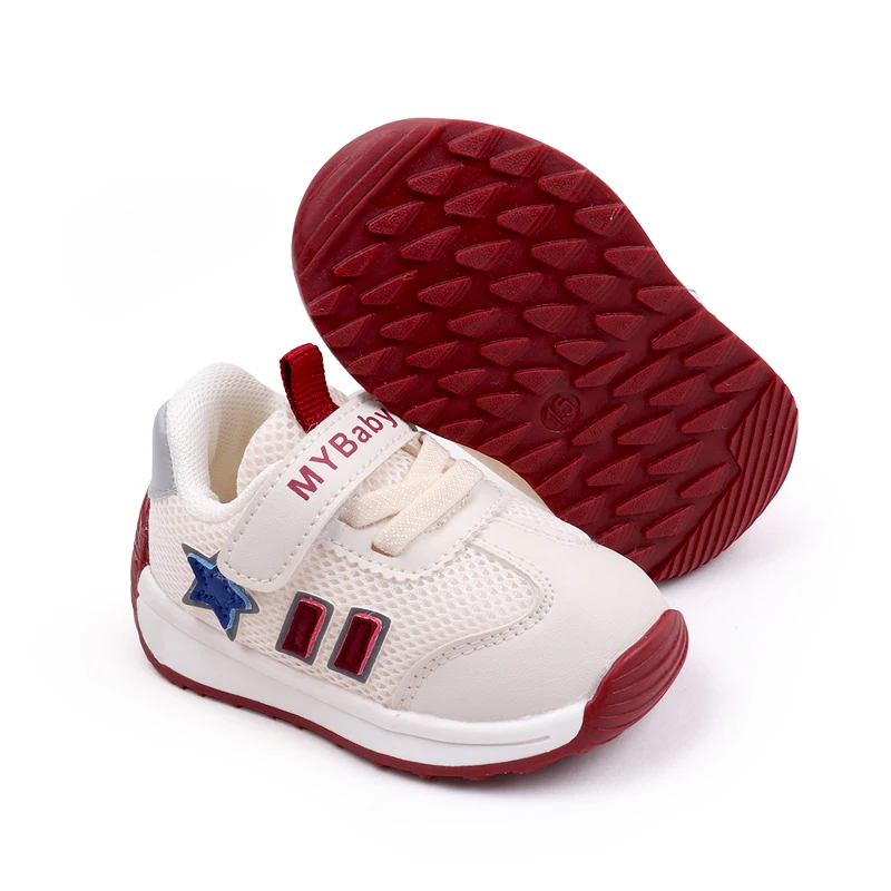 Line with children's recreational sports shoes Star striped toddler shoes for boys and girls manufacture