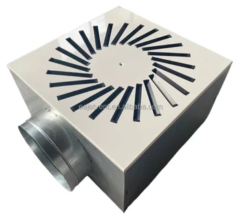 Air ventilator galvanized steel reduce noise air swirl diffuser plenum box